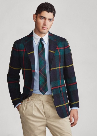 Polo Ralph Lauren Polo Soft Tartan Blazer Herre Danmark (GSHYW9350)